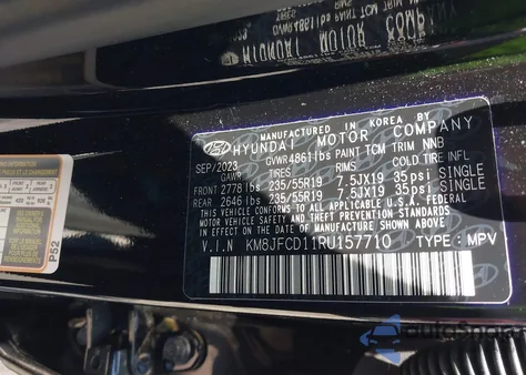 2024 Hyundai Tucson N Line z USA, uszkodzony, nr VIN KM8JFCD11RU157710